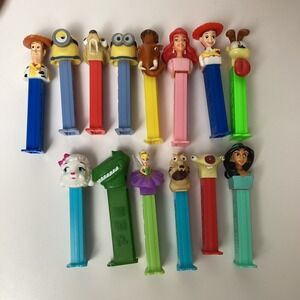 Collection of 11 Character PEZ Candy Dispensers Toy Story Minions Disney Ice Age